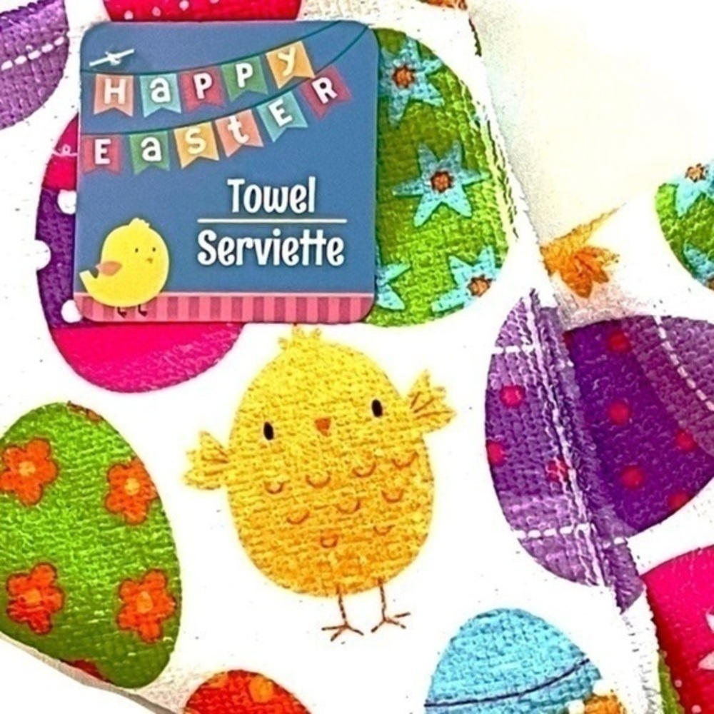 5 for $25! Hand / Tea Towel! Serviette! Easter! Chickens! Eggs! - Picture 4 of 4